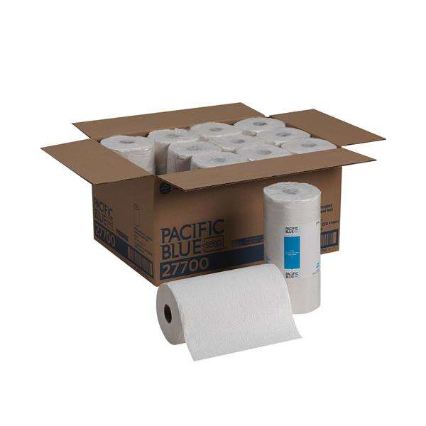 Towel Roll Perforated Pacific Blue Select 2 Ply Paper 11x8.8 White Ind Pkg 12/Ca